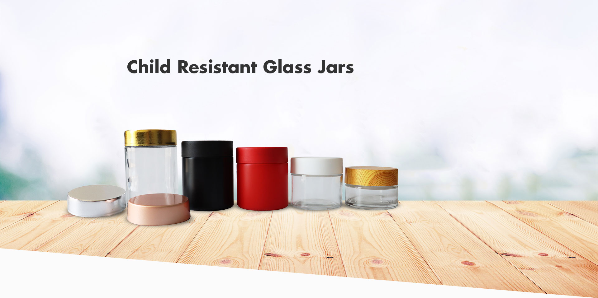 Child Resistant Glass Jars