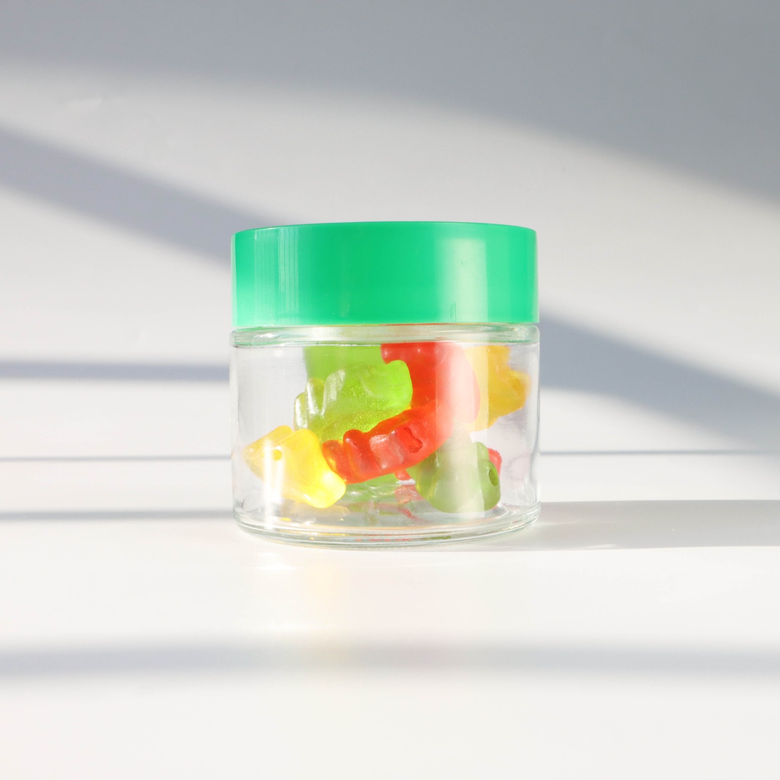 5ml White Child Resistant Qube Concentrate Jars with matching Teflon Lined White Cap