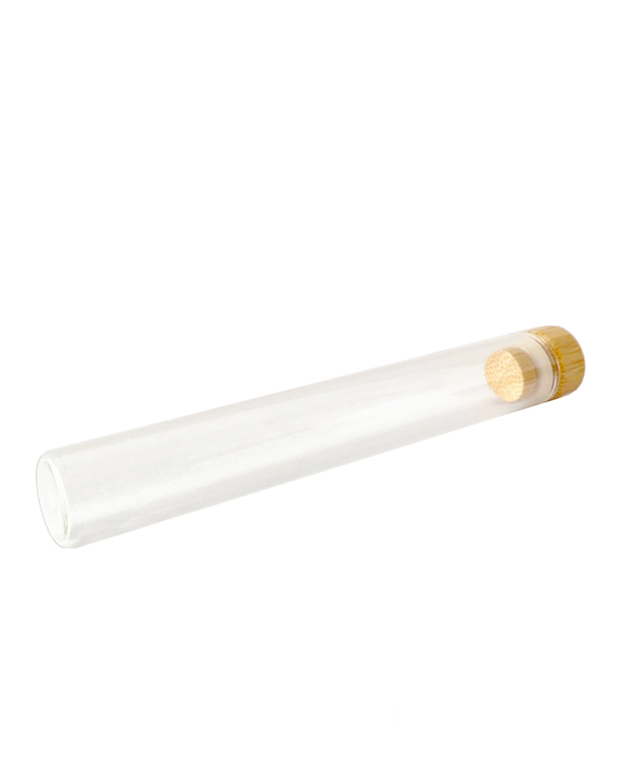 110MM Glass Pre-Roll Glass Tube with bamboo lid