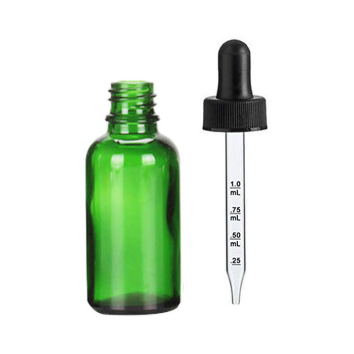 30ml Green Glass dropper tincture bottle