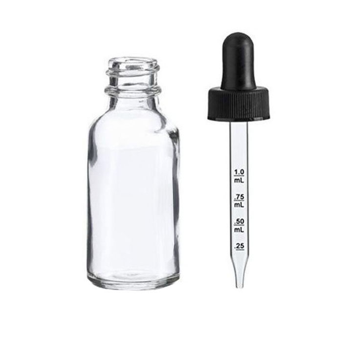 1oz (30ml）Clear Glass dropper bottle