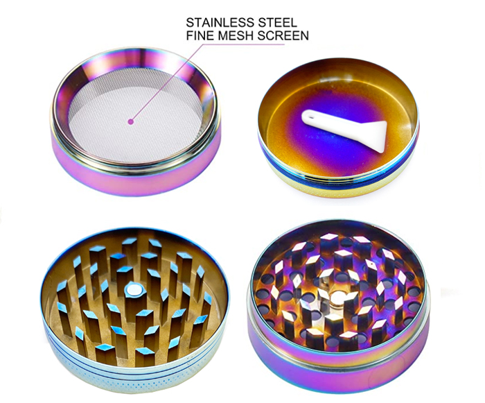 Rainbow 4 Piece Metal Grinder