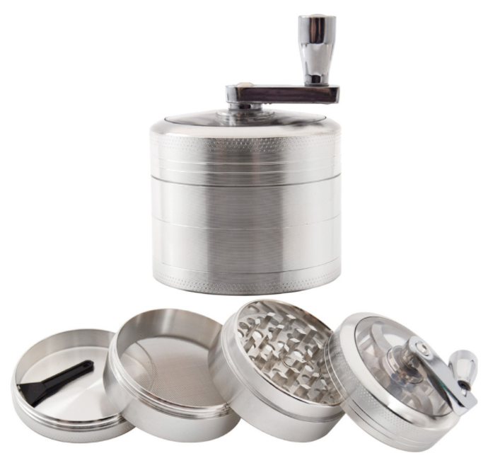 Chromium Crusher Herb Metal Grinder with Handle