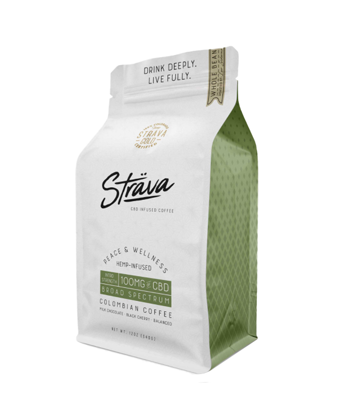 flat bottom pouch CBD infused coffee packaging bags