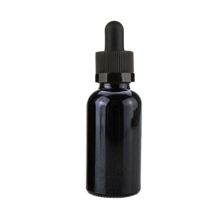 1oz(30ml) Black Glass dropper bottle