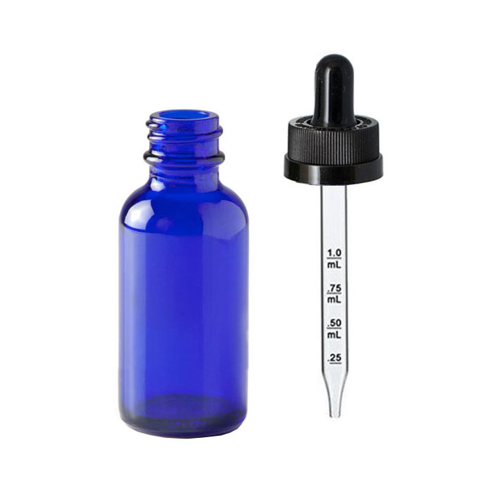 1oz(30ml) blue Glass dropper bottle