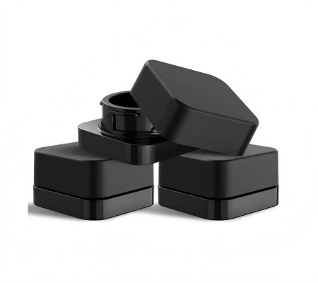 5mL Cube Black Glass Jar Child Resistant Concentrate Container