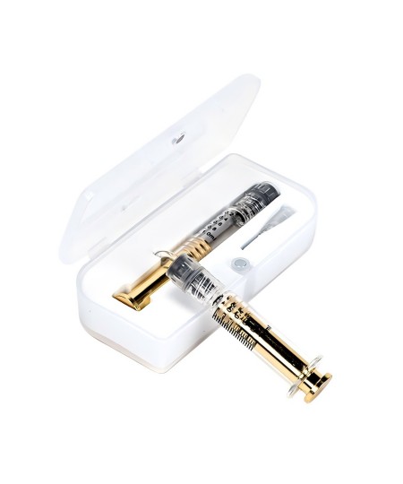 1mL Luer Lock Glass Syringe with Metal Golden Plunger