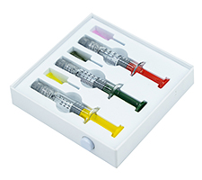 1mL Standard Luer Lock Glass Syringe with Colored Plunger