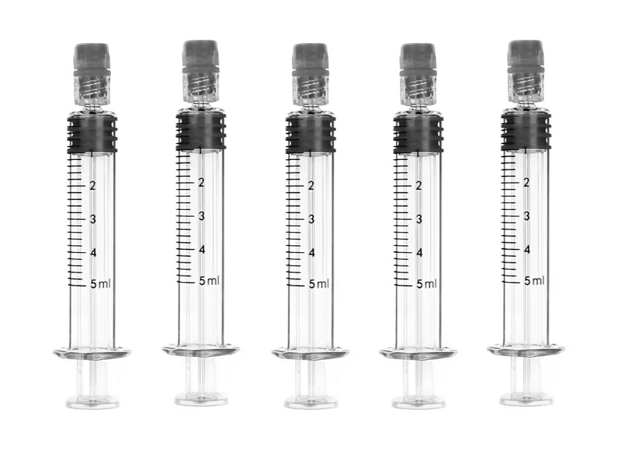 5ml Luer Lock Glass Syringe with Plastic Plunger