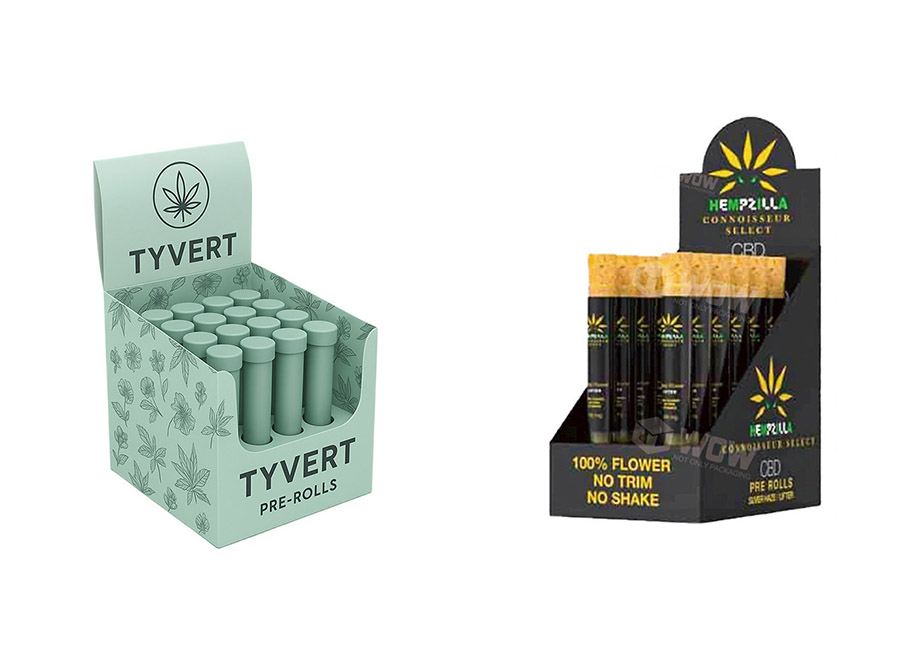 Custom Tabletop Cardboard Display Stand for Preroll Tubes