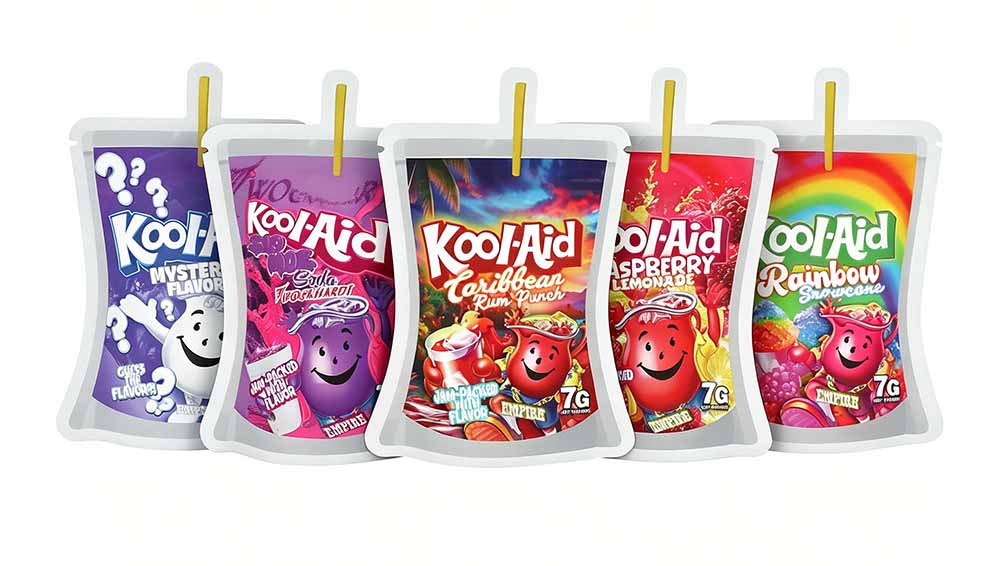 Custom Printed 3.5g Die Cut Irregular Smell Proof Weed Gummy Mylar Bags