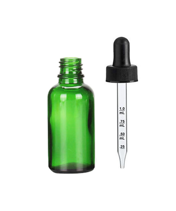 30ml Green Glass dropper tincture bottle