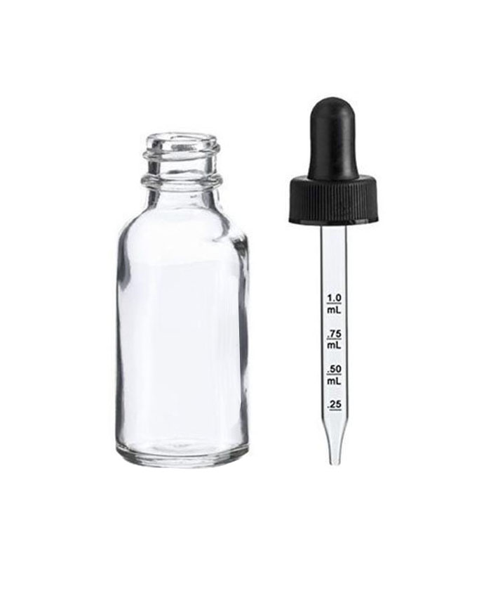 1oz (30ml）Clear Glass dropper bottle
