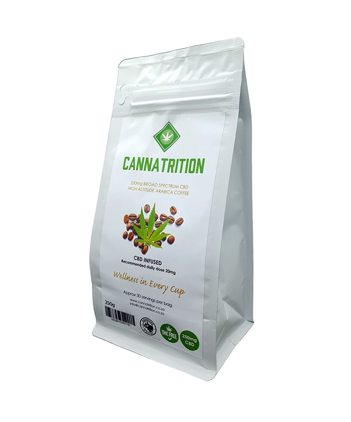 flat bottom pouch CBD infused coffee packaging bags
