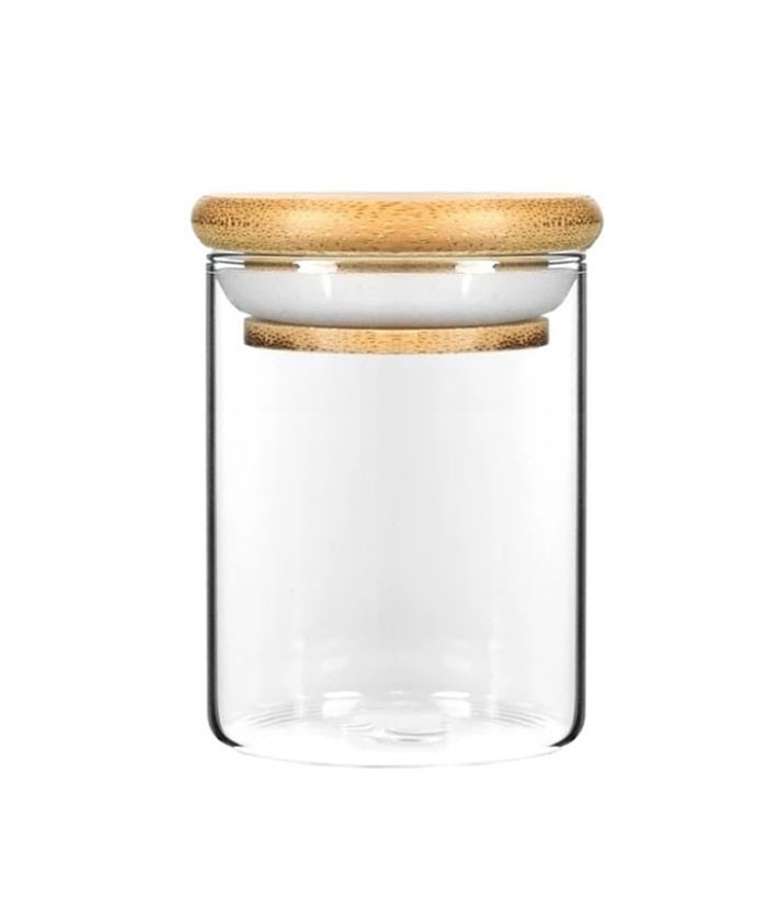 8OZ Wood Lid Suction Glass Jars