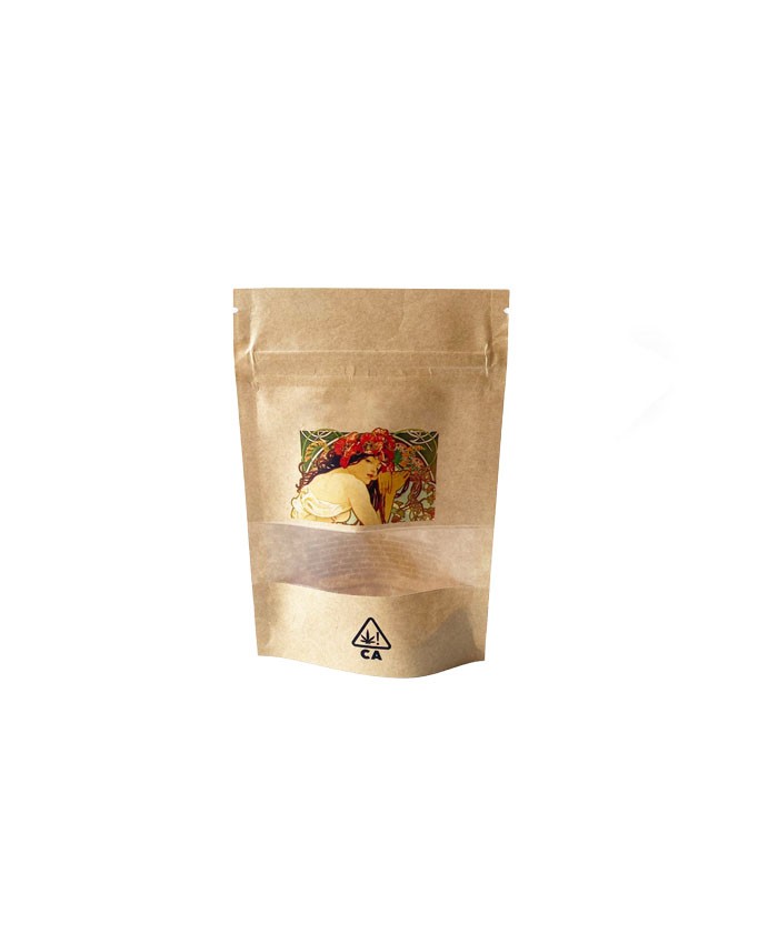 3.5g Kraft Paper Stand Up Pouch Packaging Bags