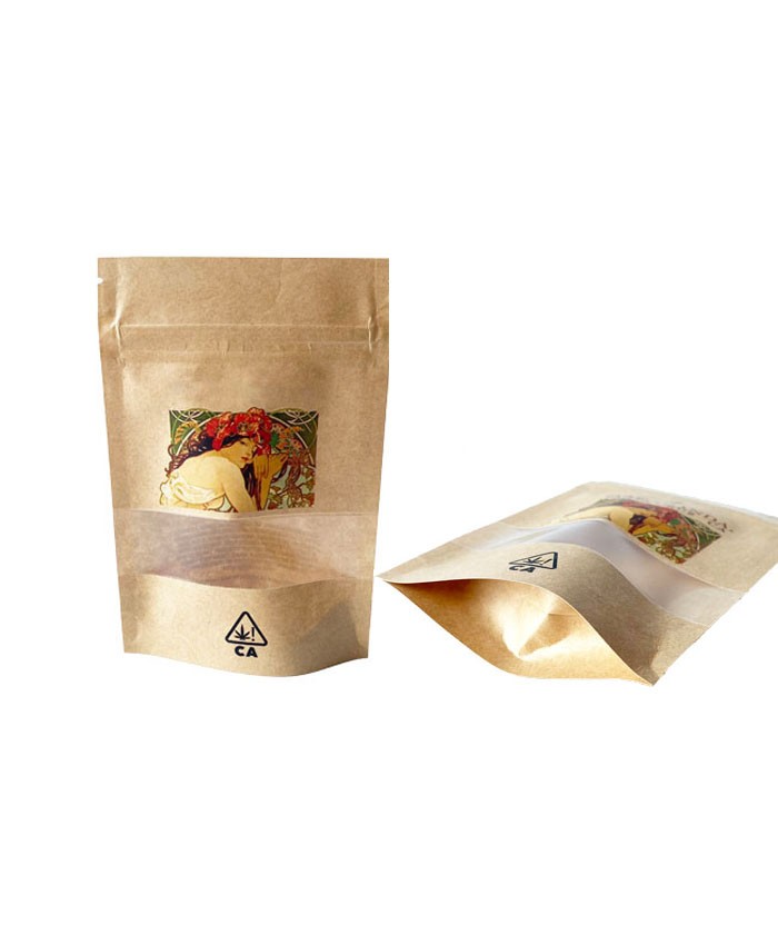 7g Kraft Paper Stand Up Pouch Packaging Bags