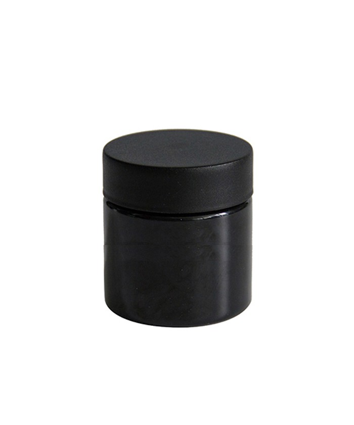 4oz Black Child Resistant PET Plastic Jars