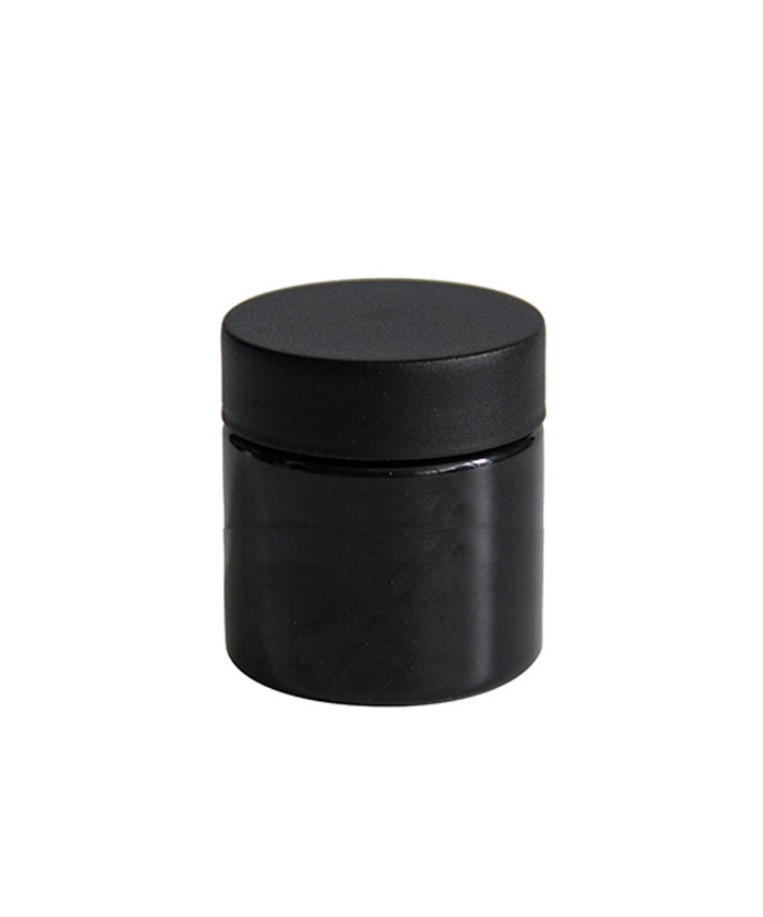 4oz Black Child Resistant PET Plastic Jars