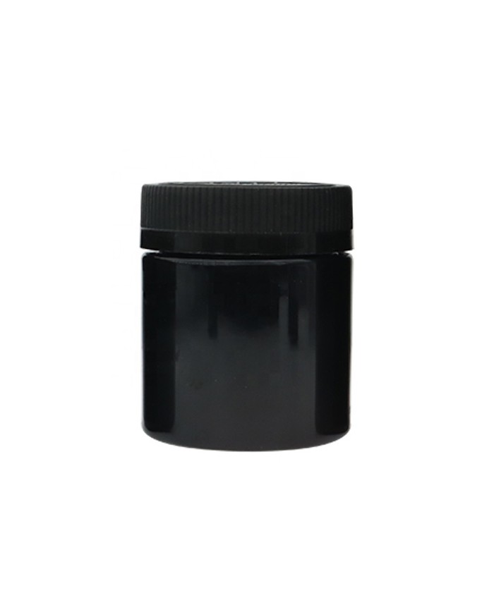 5oz Black Child Resistant PET Plastic Jars