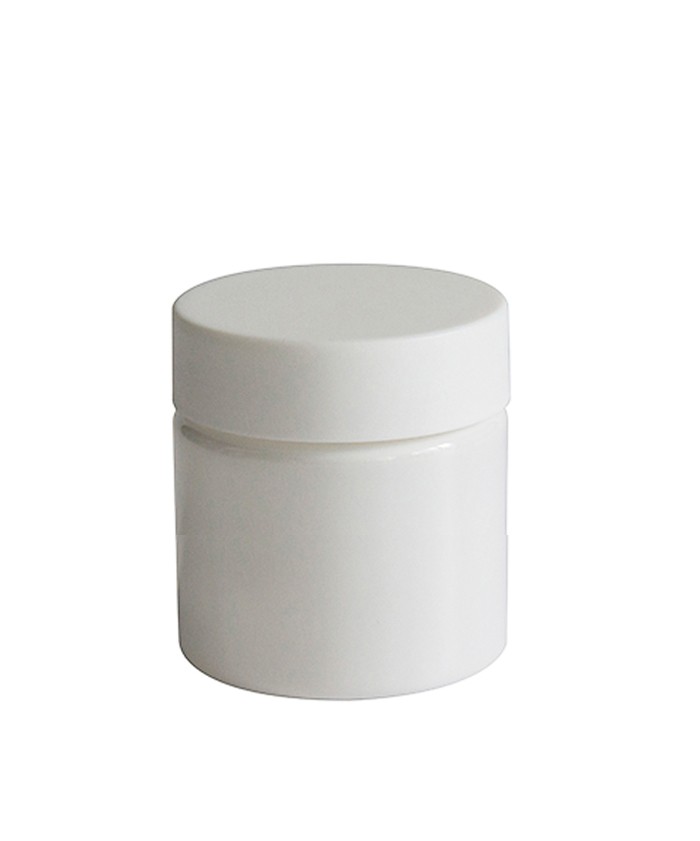 4oz Opaque White Child Resistant PET Plastic Jars