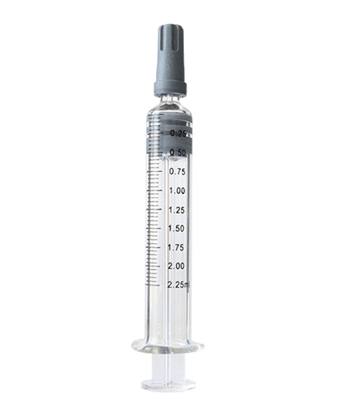 2.25ml Luer Slip Glass Syringe with Plastic Plunger
