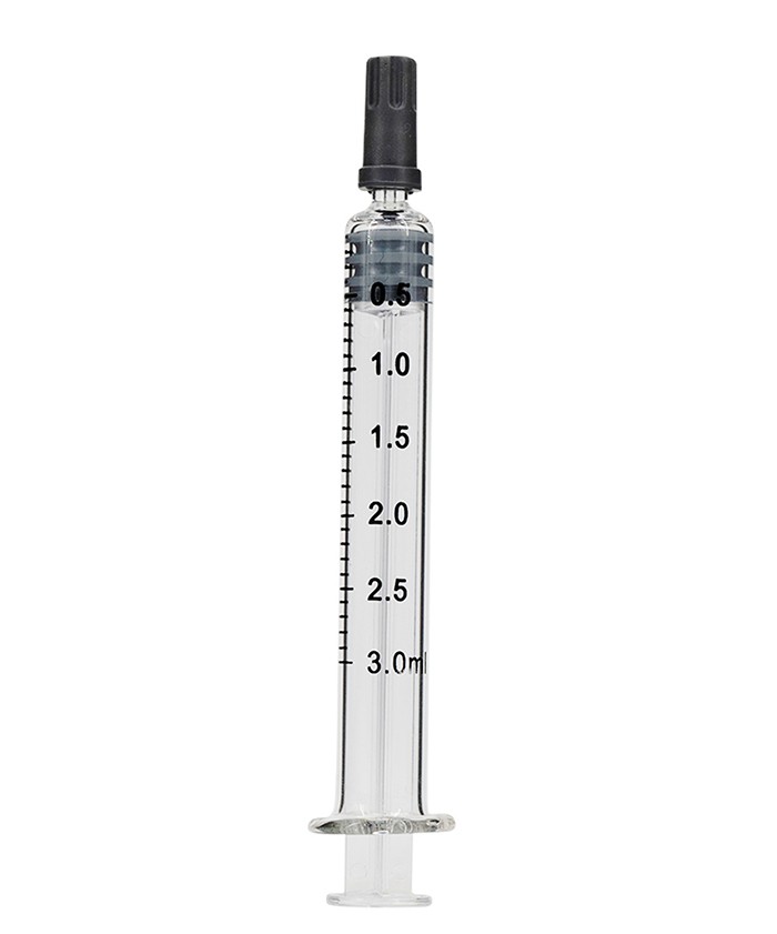 3ml Luer Slip Glass Syringe with Plastic Plunger