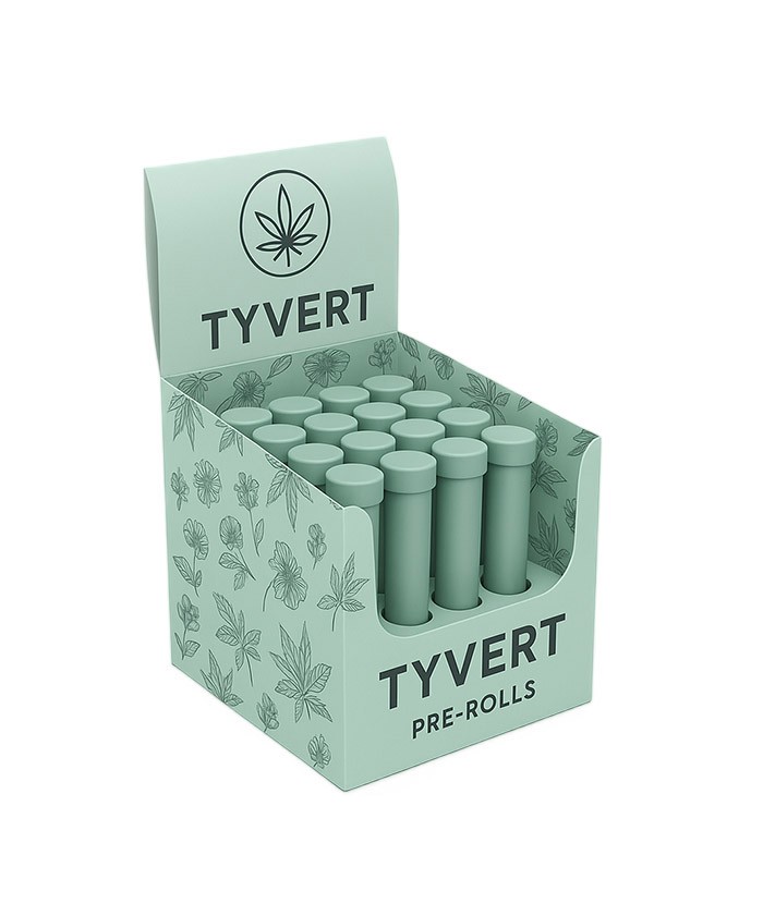 Custom Tabletop Cardboard Display Stand for Preroll Tubes