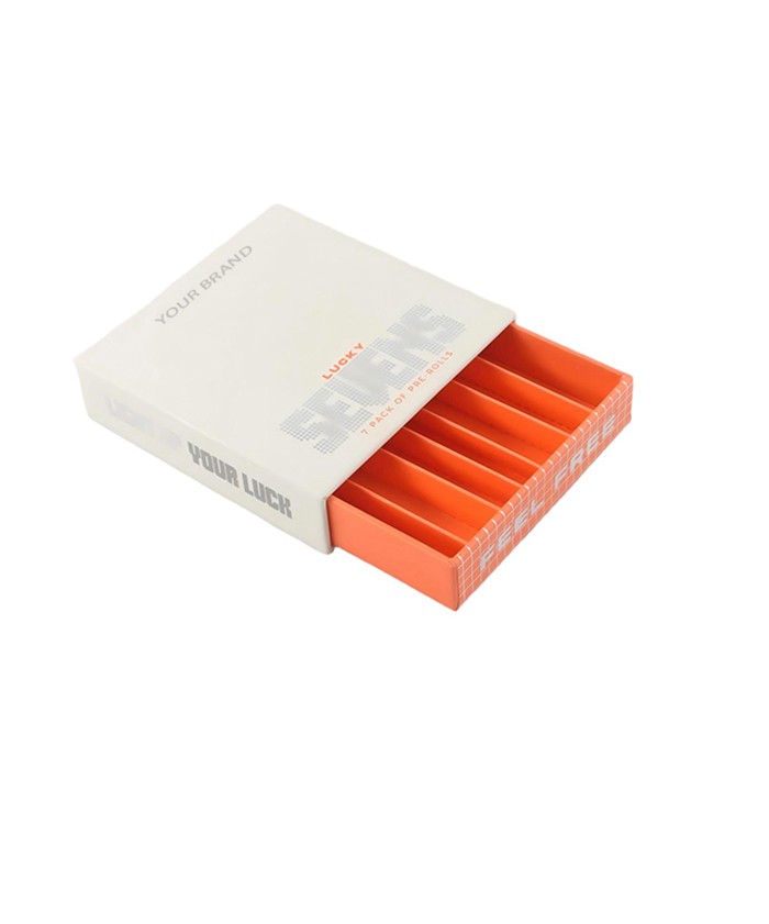 Child Safety Paper Box for 7 Pack Pre-rolled Cones
