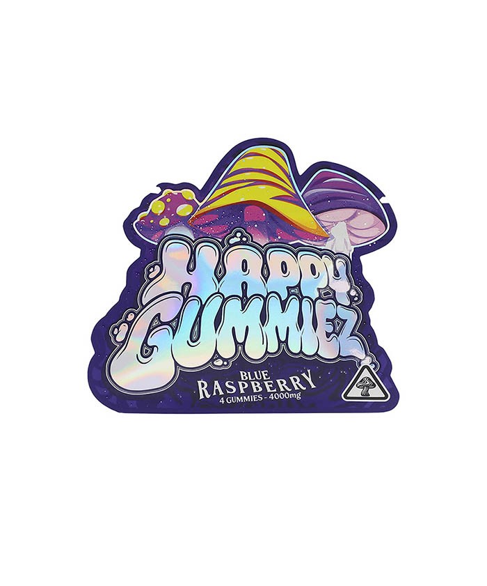 Custom Printed 3.5g Die Cut Irregular Smell Proof Weed Gummy Mylar Bags